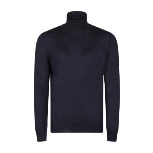 Mørkeblå højhalset sweater