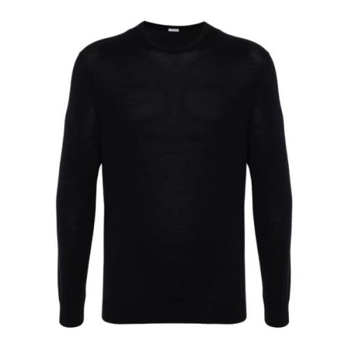 Midnight Blue Uld Rund Hals Sweater