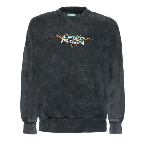 For- og bagtryk bomuldsweaters