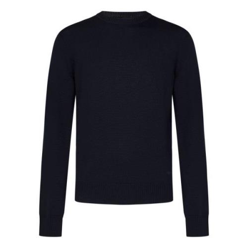 Blå Crewneck Uld Sweater