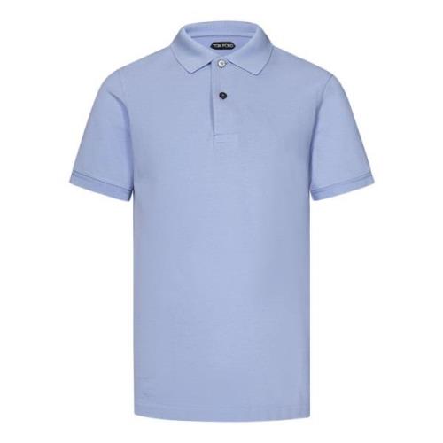 Klar Blå Polo Shirt Herretøj