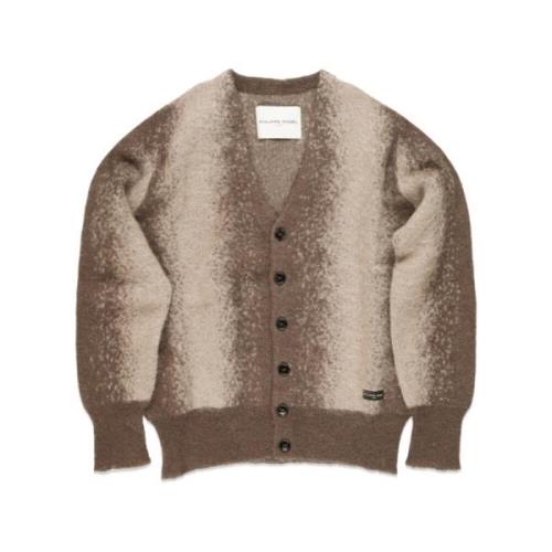 Brun V-hals Cardigan Sweater