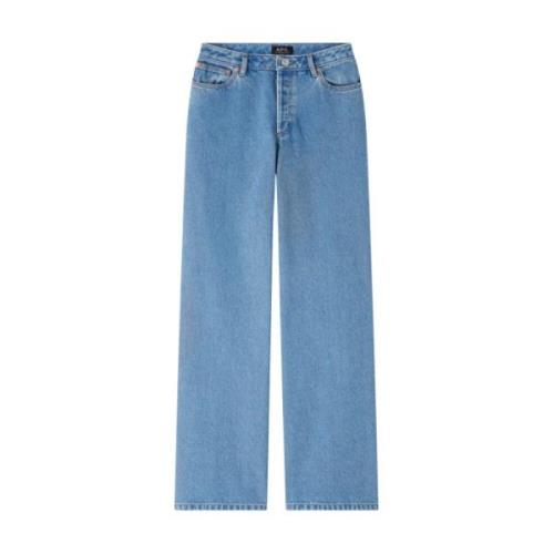 Højtaljede straight leg jeans