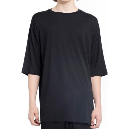 Oversize Sort Bomuld Modal T-shirt