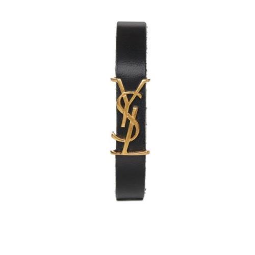 Sort YSL Charme Læderarmbånd