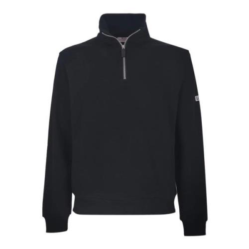 Halv-Zip Bomuldssweatshirt med Logo