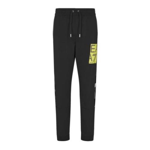 Sorte herresweatpants med frontlogo