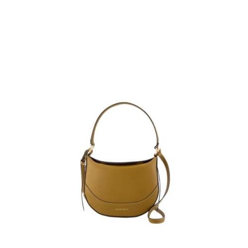 Brun Læder Crossbody Taske med Magnetisk Lukning