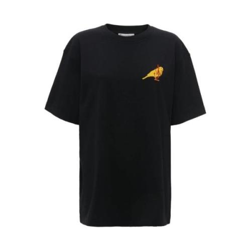 Sort Canary Broderi T-shirt