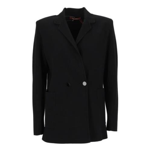 Sort Dobbeltbrystet Blazer