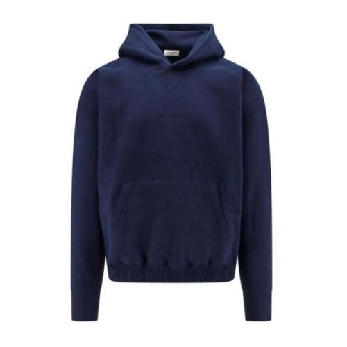 Blå Bomuldsfleece Sweatshirt AW24