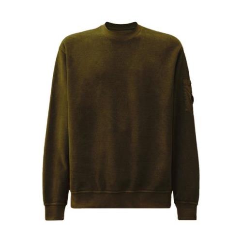 Børstet Diagonal Fleece Crewneck Sweatshirt