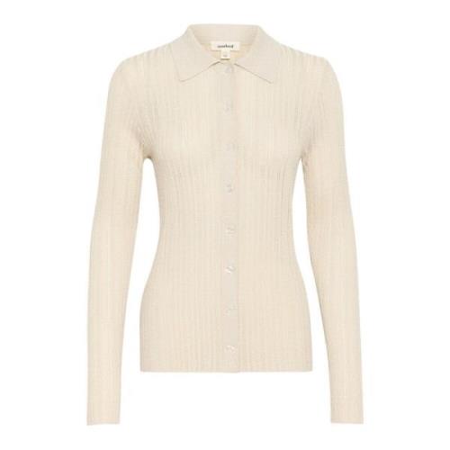 Feminin Sølv Cardigan Strik