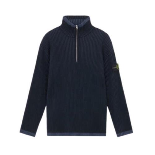 Zip-hals uldsweater