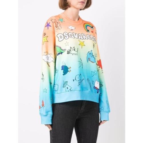 Farverig Dame Sweatshirt