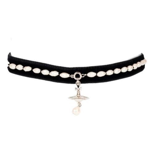 Barokperle Choker med Krystal Orb