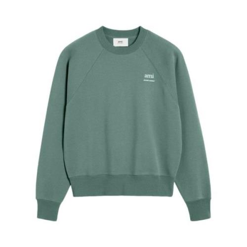 Grøn Logo Print Crew Neck Sweatshirt