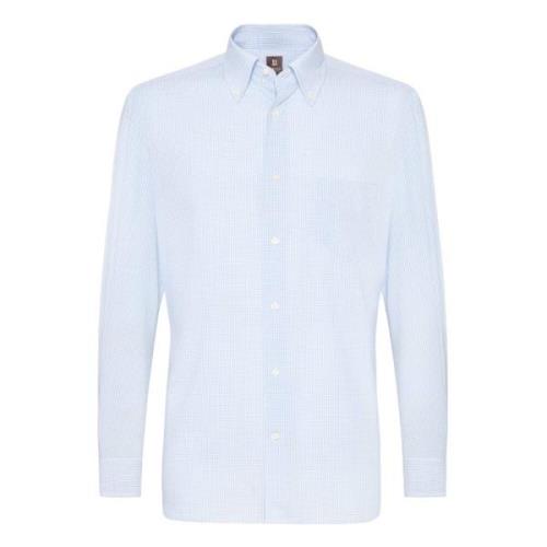 Regular Fit Ternet Bomuld Poplin Skjorte