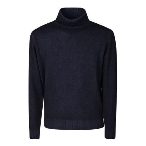 Kashmir Turtleneck Sweater med Ribbed Kanten