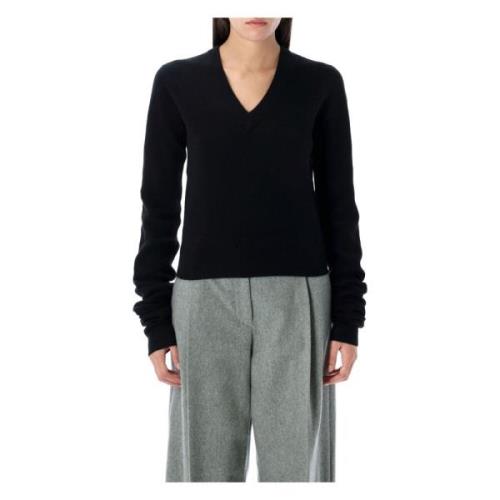 Sort Strik V-Hals Sweater AW24