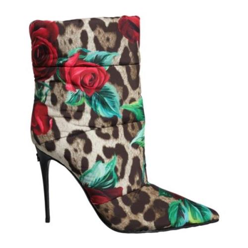 Leopard Rose Mid Calf Støvler