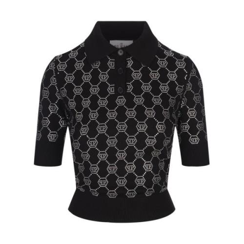 Rhinestone Monogram Sort Polo Shirt