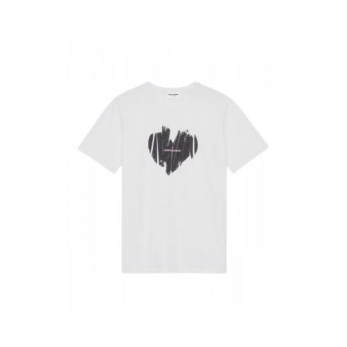 Boyfriend Rund Hals T-Shirt med Print