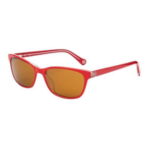 Rød Acetat Dame Solbrille