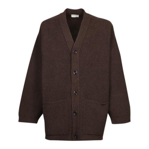 Brun V-Hals Cardigan Sweater