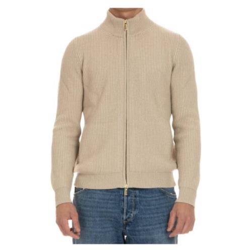 Kashmir Zip Sweater Elfenben