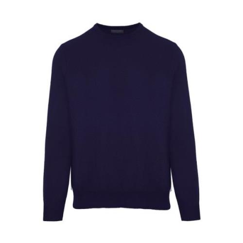 Blå Uld Turtleneck Sweater med Kashmir