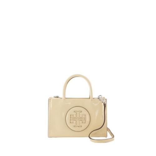 Mini Shopper Taske i Beige Nylon