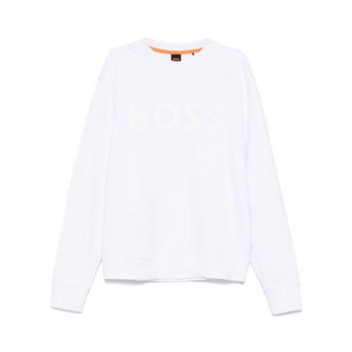 Hvid Bomuld Crew Neck Sweatshirt