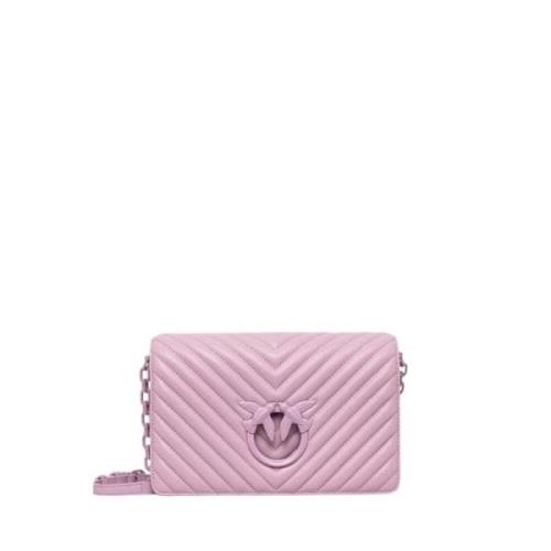 Lilla Læder Crossbody Taske