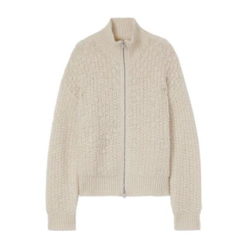 Mohair Alpaca Zip-Up Sweater