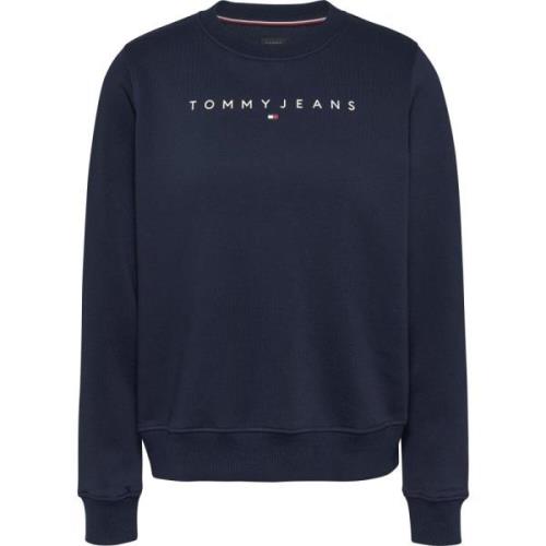 Blå sweater med minimalt logo