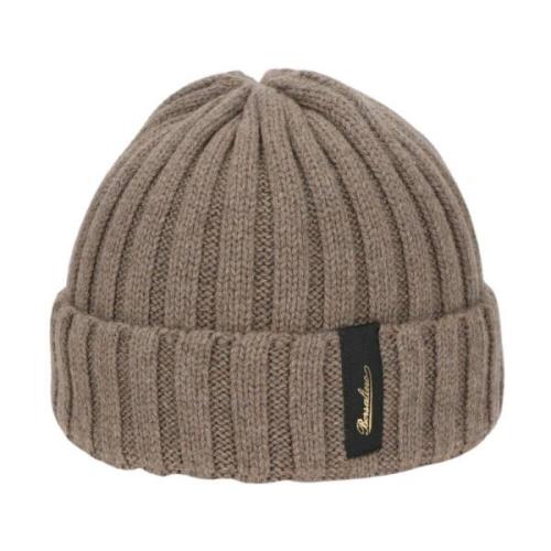 Kashmir Ribstrikket Beanie Hat