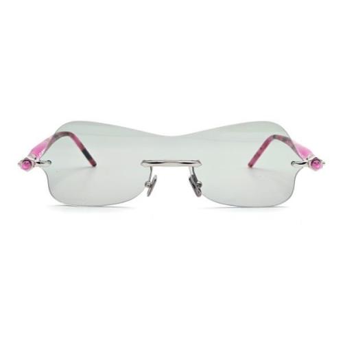 Rimless Mask Solbriller - Sølv/Fuchsia