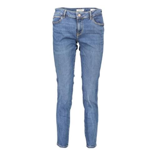 Denim Skinny Jeans Blå Vasket Effekt