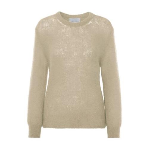 Blød Strik Pullover i Beige