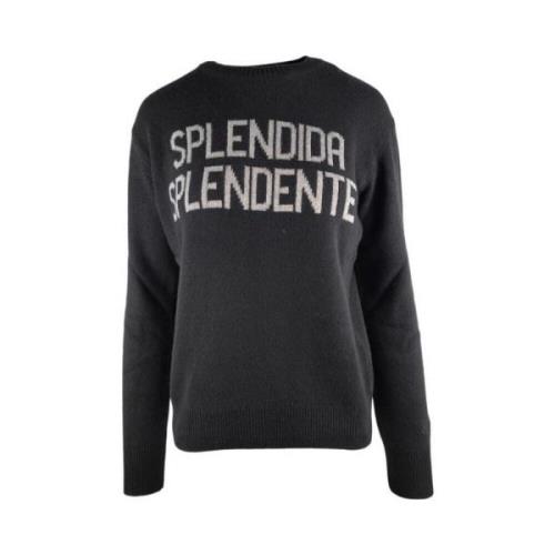 Sort Skinnende Dame Sweater