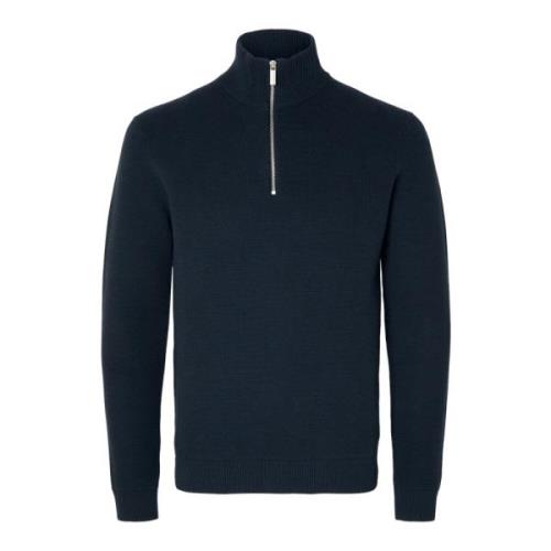 Melange Pullover med Troyer Krave