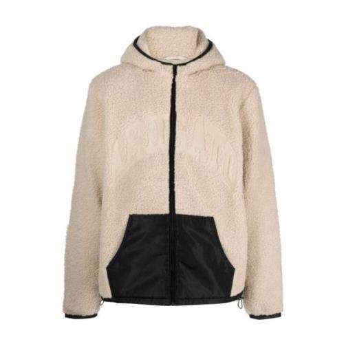 Casual Beige Fleece Jacket