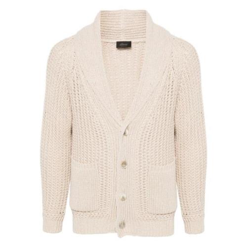 Beige Cardigan med Shawl Krave