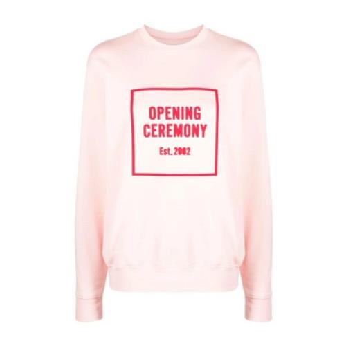 Casual Pink Bomuld Sweatshirt