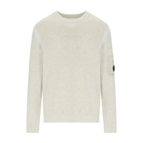 Hvid Melange Crewneck Jumper med Vanisé