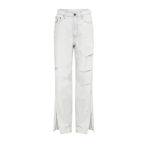 Hvide Distressed Jeans