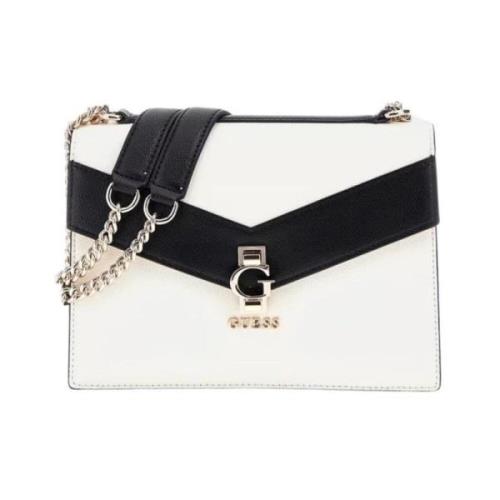 Hvid Crossbody Taske med Flap