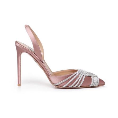 Rosa Juvel Slingback Stiletto Hæle