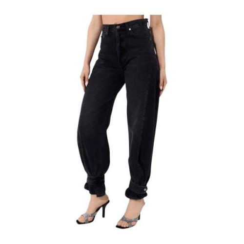 Sort Wide Leg Jeans Cleo